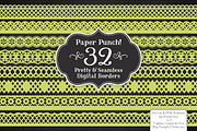 Bamboo Lace Vector Borders Clipart, an Illustration by Amanda Ilkov (Thumbnail 2 of 5)