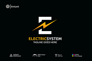 Electric System - Letter E Logo