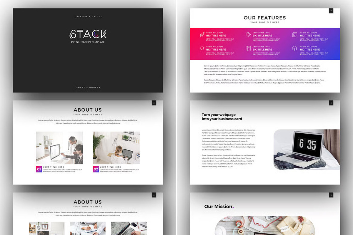 Stack PowerPoint Template, a Presentation Template by iHemalaya (Photo 9 of 11)