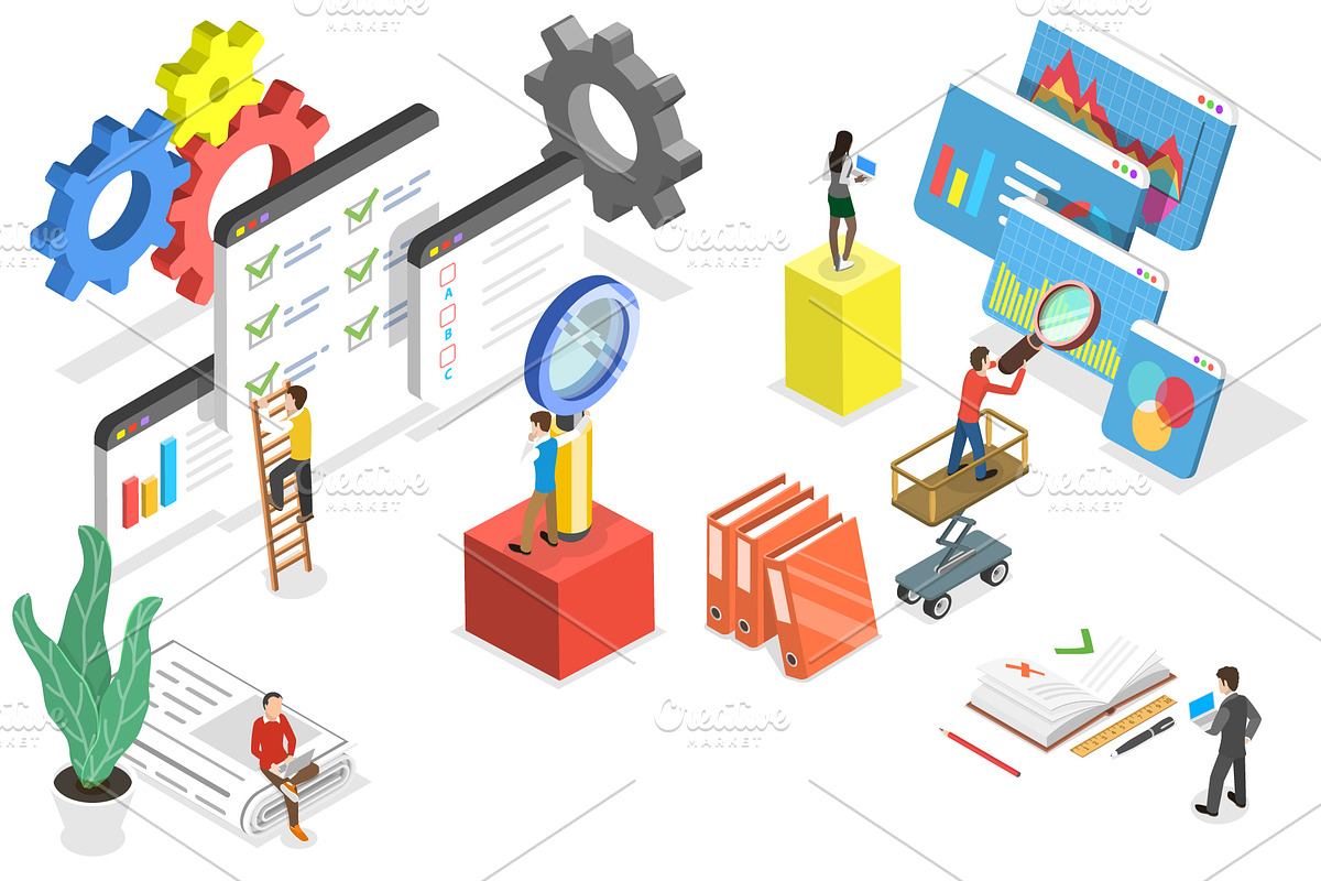 Statistics & Data Analysis Set 01, a Technology Illustration by AndriiStore (Photo 9 of 11)