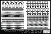 30 Needle Art Brushes - Illustrator, a Brush Add-On by Pickover Designs (Thumbnail 1 of 4)