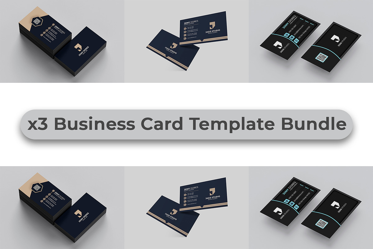 Business Card Template Bundle Vol 1, a Business Card Template by takuloerizal (Photo 1 of 4)