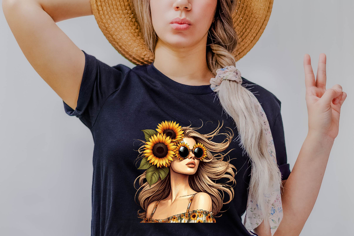 Summer Sunshine Sunflower Clipart, an Illustration by SVGArt (Photo 4 of 8)