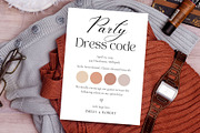 Party dresscode color palette card, a Card Template by EvaTemplates (Thumbnail 7 of 7)