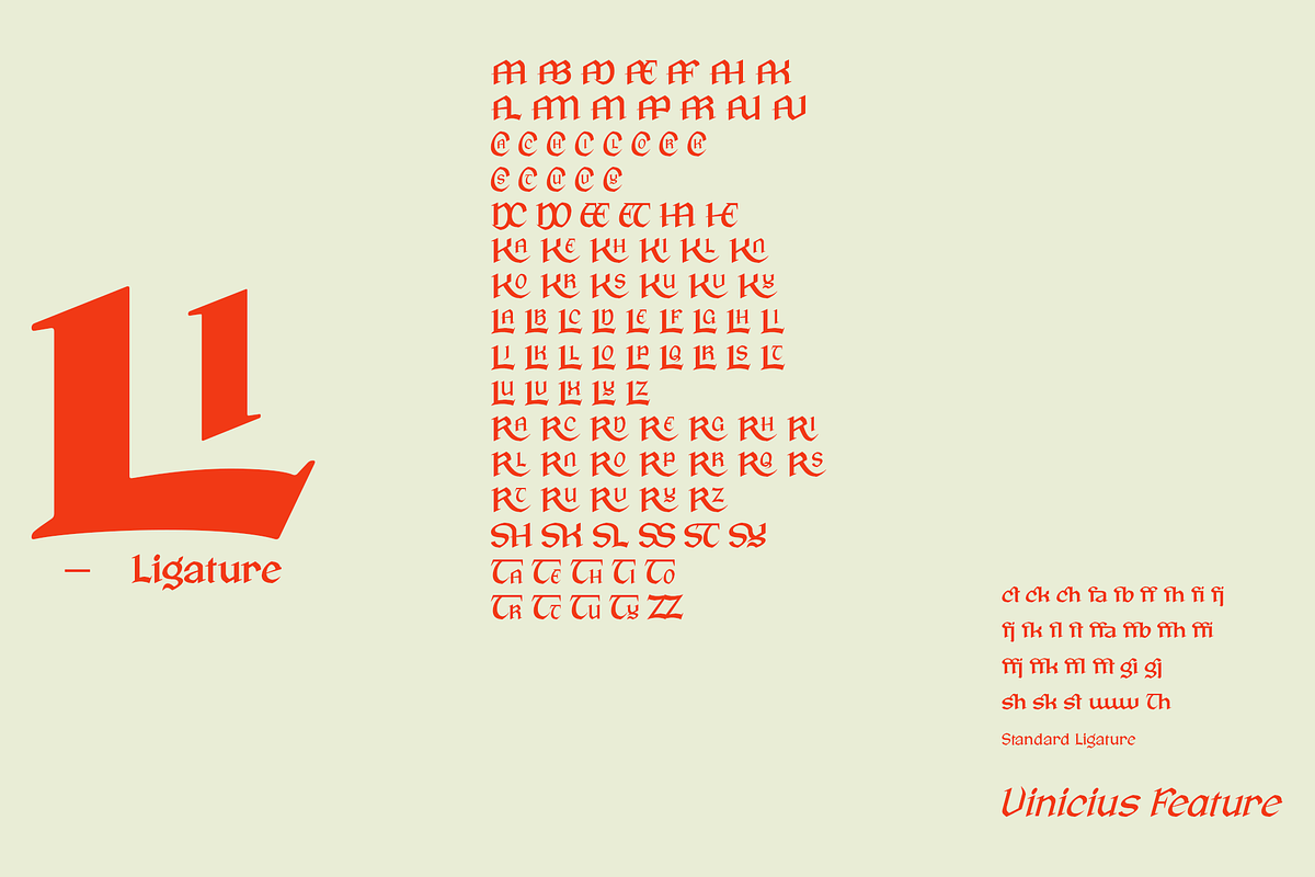 Vinicius - Gothic Inspire Typefamily, a Serif Font by Jehoo Creative (Photo 7 of 12)