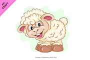 Set of Cartoon Sheeps 01. Clipart., an Animal Illustration by KENO Mascots (Thumbnail 7 of 7)