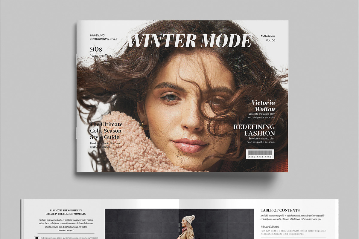 Modern Winter Fashion Magazine, a Brochure Template by MightyDesign (Photo 2 of 9)