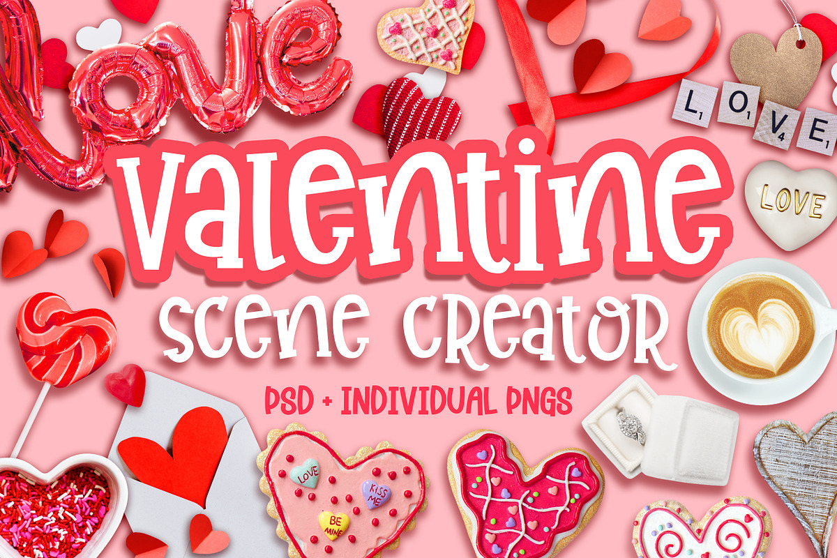 Valentine Scene Creator, a Templates & Theme by Brushed Rose (Photo 1 of 7)