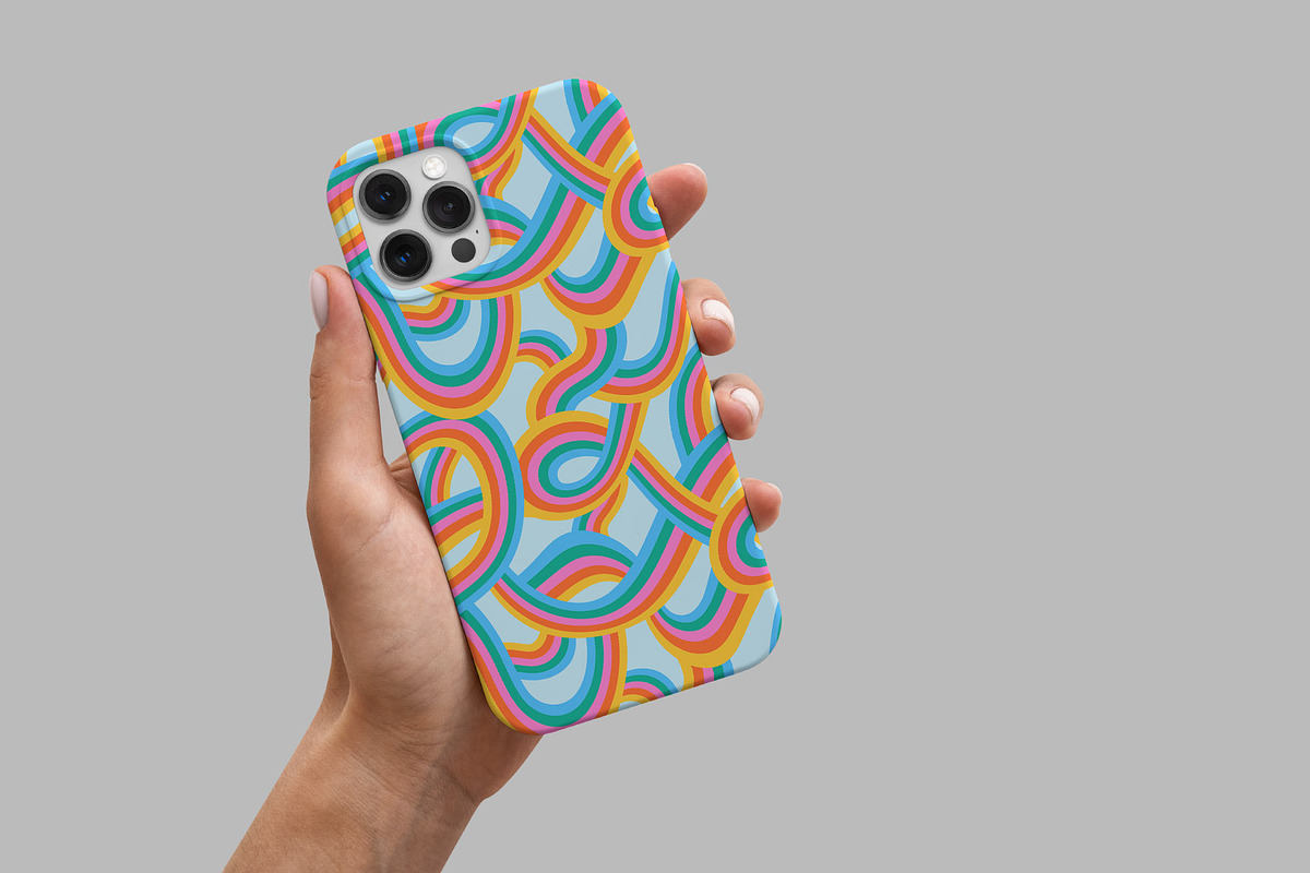 Retro Rainbow Pattern, a Pattern Graphic by Dedraw Studio (Photo 3 of 3)