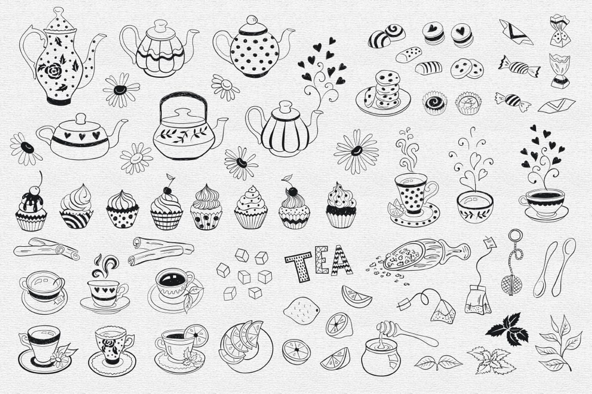 Tea time objects, an Object Illustration by Olly Molly (Photo 2 of 2)