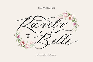 Ravely Belle Script Wedding Font, a Script Font by WhymoreArt