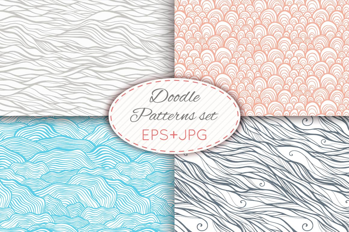 28 doodle seamless patterns set, a Pattern Graphic by IreneArt ...