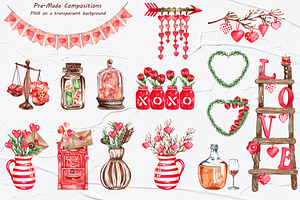 Valentine S Watercolor Collection