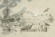 Nautical. Mockups, vector, textures., a Texture Illustration by bioraven (Thumbnail 20 of 26)