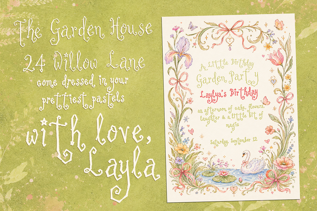 Moonspindle - Whimsy Font, a Handwritten Font by Lilithcollageart (Photo 4 of 14)