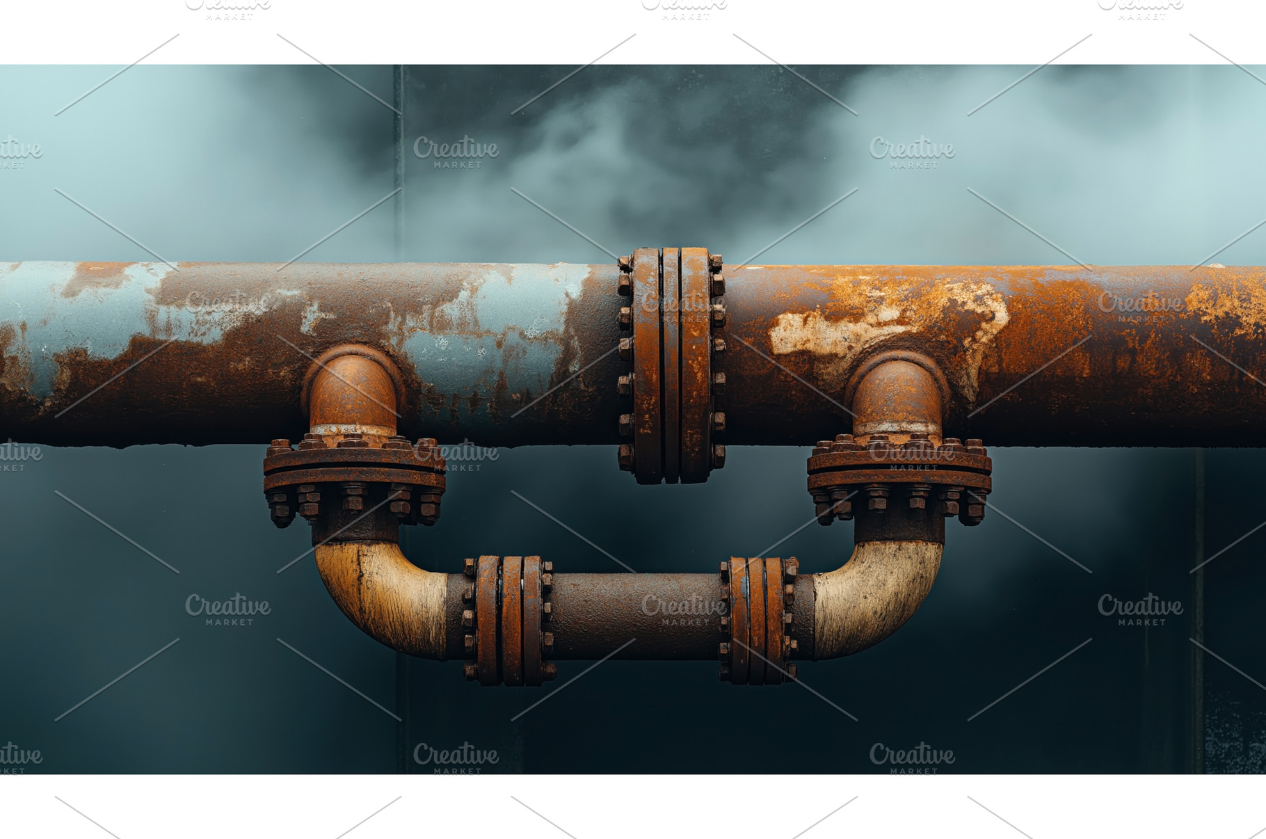 Close-up of rusty industrial pipes, an Industrial Photo by Sergey Kotenev