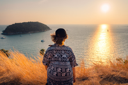 Sunset,evening seaside scenery at phuket island, a Nature Photo by Art Rachen