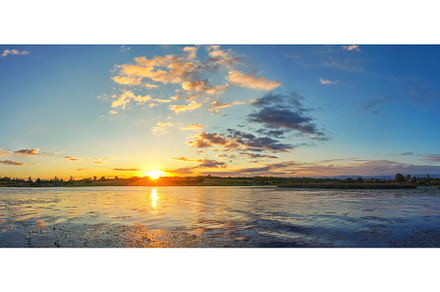 Calm sunrise on a lake, a Nature Photo by sborisov