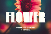 Flower Sans Serif Font, a Sans Serif Font by Graphicxell (Thumbnail 1 of 5)