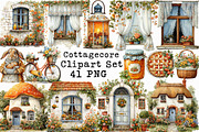 Whimsical Cottagecore Clipart Set, an Illustration by Libby Wishes (Thumbnail 1 of 6)