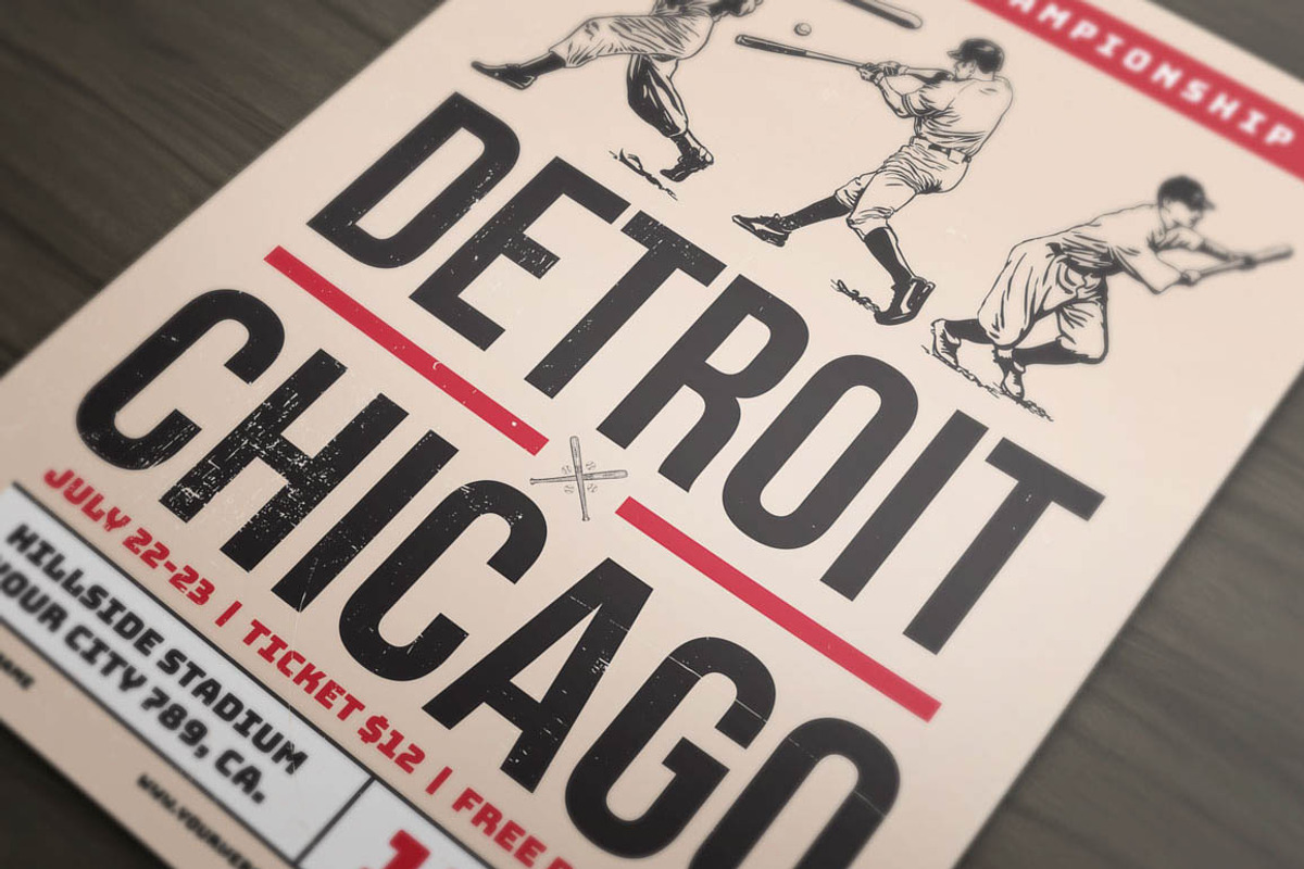 Vintage Baseball Flyers, a Flyer Template by Me55enjah Design (Photo 2 of 5)