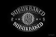 Suburbaned Font, a Font by vtks design (Thumbnail 1 of 3)