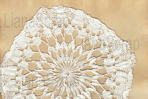 24 Vintage Lace On Tea Dyed Papers