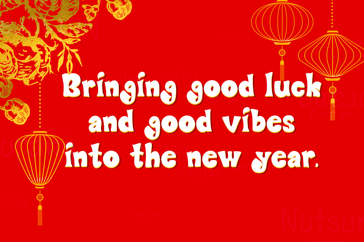 Chinese New Year Font, a Handwritten Font by N Nakorn Creative (Photo 6 of 10)