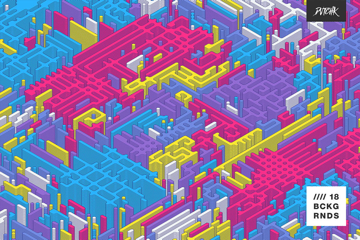 Isometric Vector | Rounded Shapes, a Background Graphic by dvtchk (Photo 4 of 12)