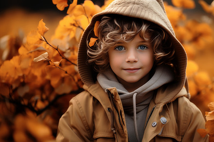 autumn children's portrait. Generati, an Illustration by Perpis