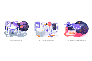 Autonomous Robots for Deep Space, a Technology Illustration by Visual Generation