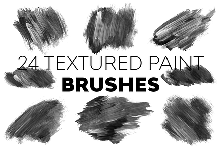 Textured Paint Brushes, a Brush Add-On by UnicDesign
