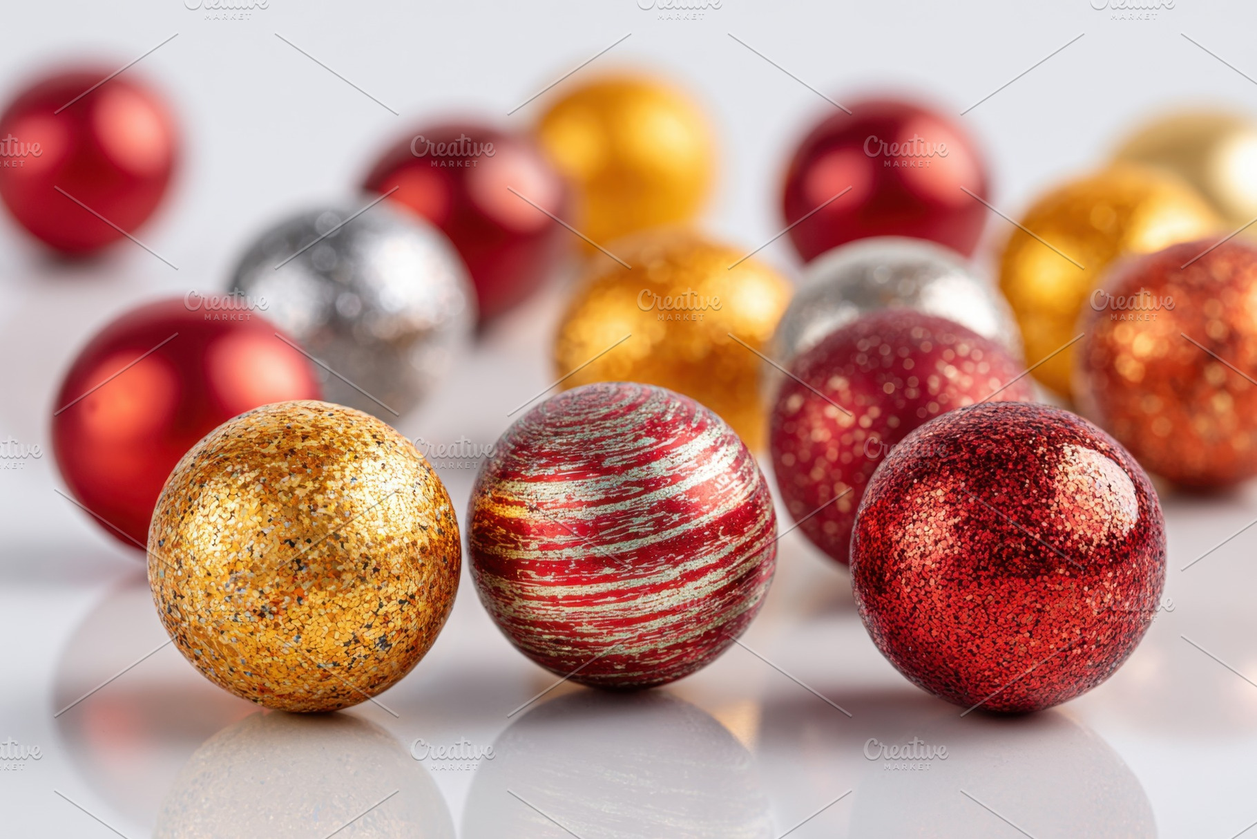 Colorful decorative holiday balls, a Holiday Photo by AlyaAnd