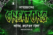 CREATORS Blackletter Metal Horror, a Blackletter Font by dansdesign (Thumbnail 1 of 8)