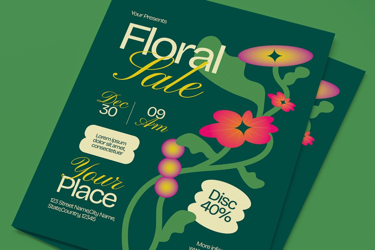 Floral Sale Flyer preview 2