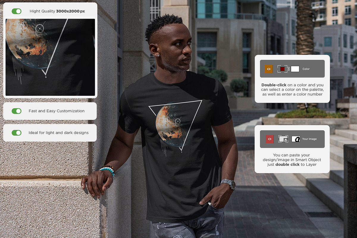 T-Shirt MockUp African Men, a Shirt Mockup by Dikarte.Store (Photo 2 of 14)