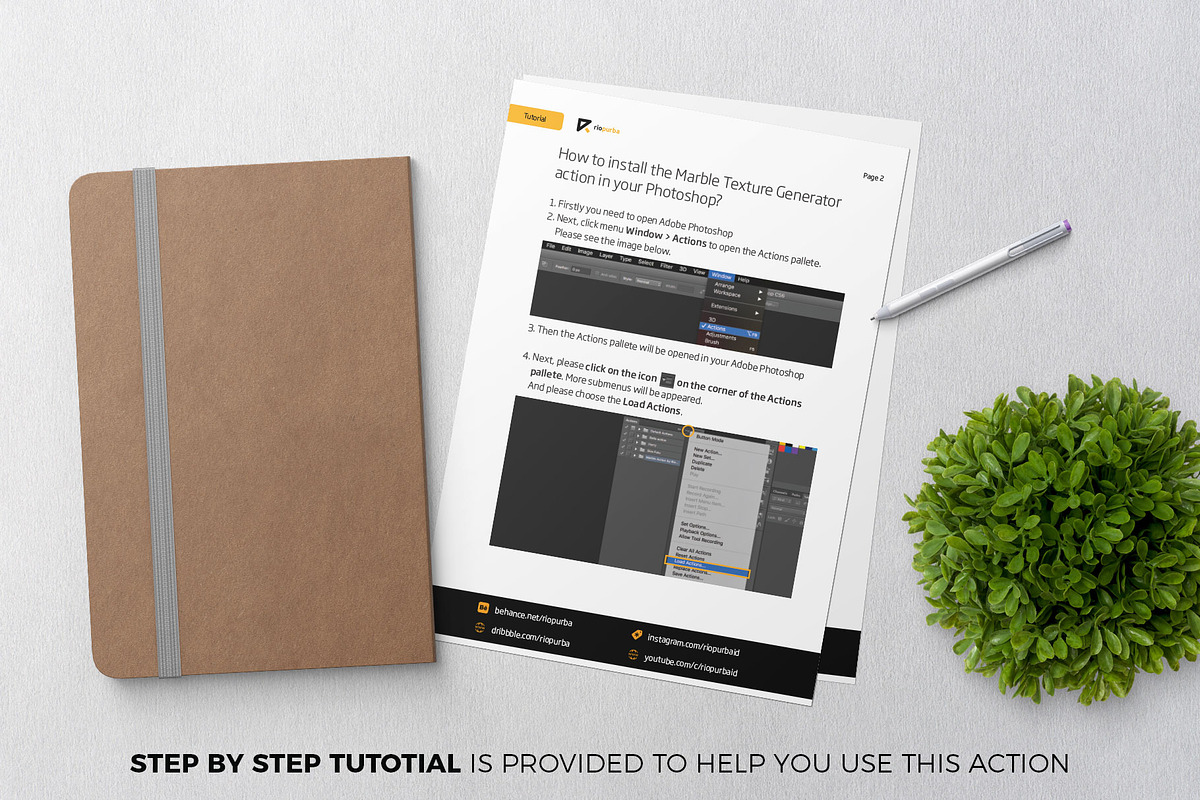 Marble Texture Generator 1 CLICK, an Action Add-On by MockUpgrade (Photo 6 of 6)