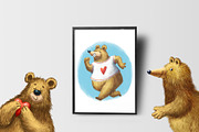 Bear in Love - Clipart Set, an Animal Illustration by Mashamashastu (Thumbnail 8 of 8)
