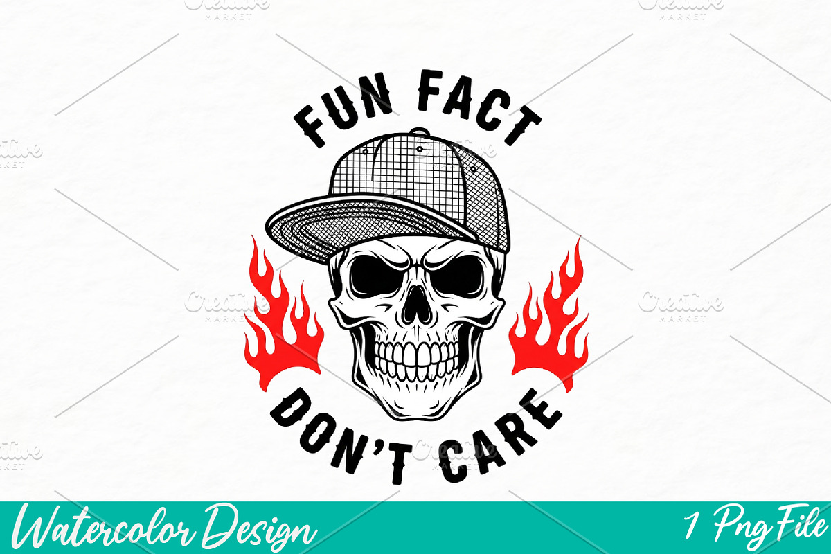Fun Fact I Don't Care Png, an Illustration by Watercolor design (Photo 1 of 3)
