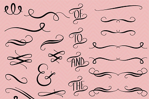 Hand Drawn Flourishes And Text