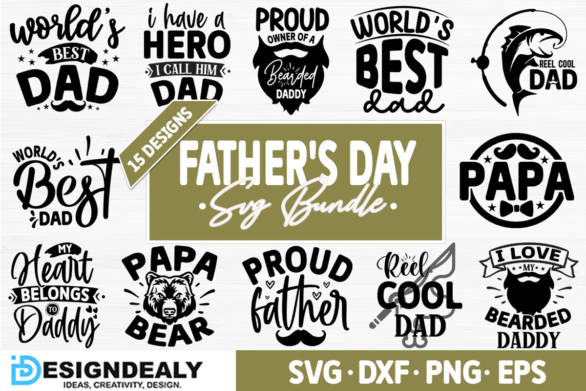 Father's Day SVG Bundle, a Graphic by Buysvgbundles (Photo 1 of 8)