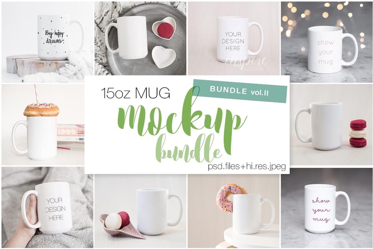 15oz Ceramic Mug Mockups Bundle II, a Product Mockup by Inspire Mockups (Photo 1 of 6)