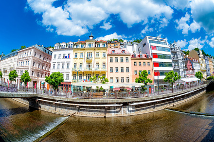 Tepla River embankment. Karlovy Vary, an Architecture Photo by kirill.makes.pics