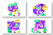 6 Follow Us Vector Illustration, a Technology Illustration by denayunebgt (Thumbnail 2 of 3)