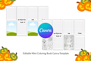 Mini Coloring Book Canva Template, a Print Template by Print Haven Mochi Vintage (Thumbnail 2 of 8)