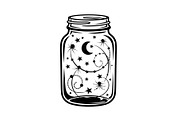 Cosmic Galaxy Jar Design Bundle, an Illustration by Creativeshirt (Thumbnail 31 of 31)