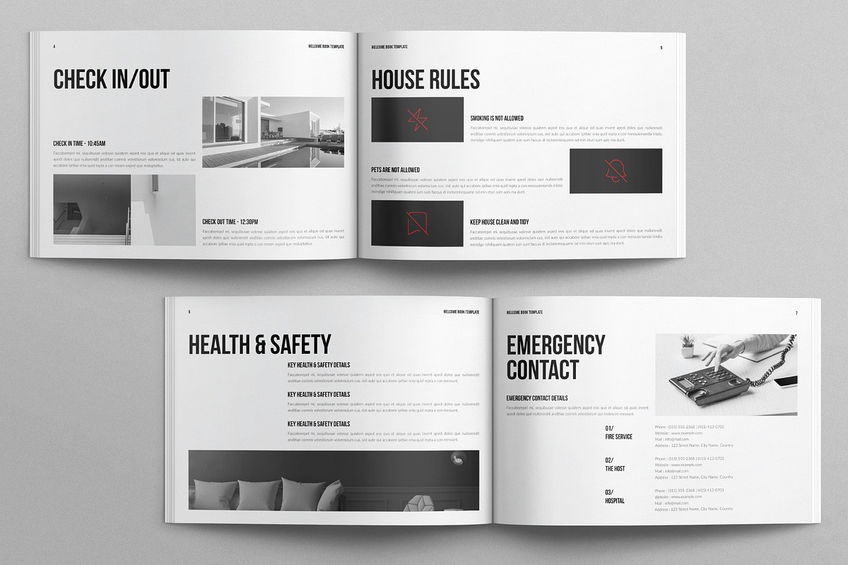 Welcome Book Template Landscape, a Brochure Template by E-Type (Photo 3 of 7)