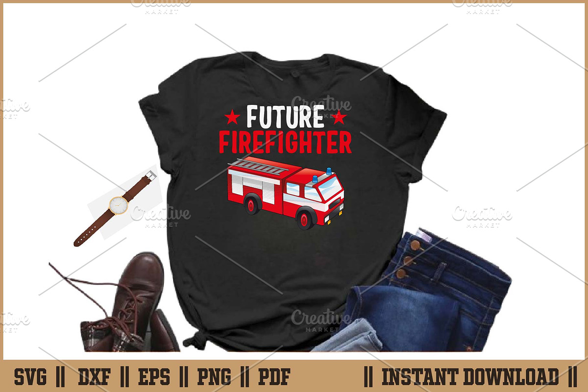 Future Firefighter Shirt Design SVG, an Illustration by Handy Arts Studio (Photo 2 of 3)