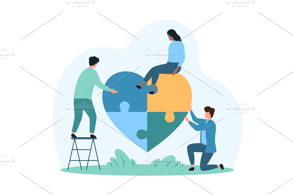 Social awareness mental health care, a Person Illustration by Flashvector