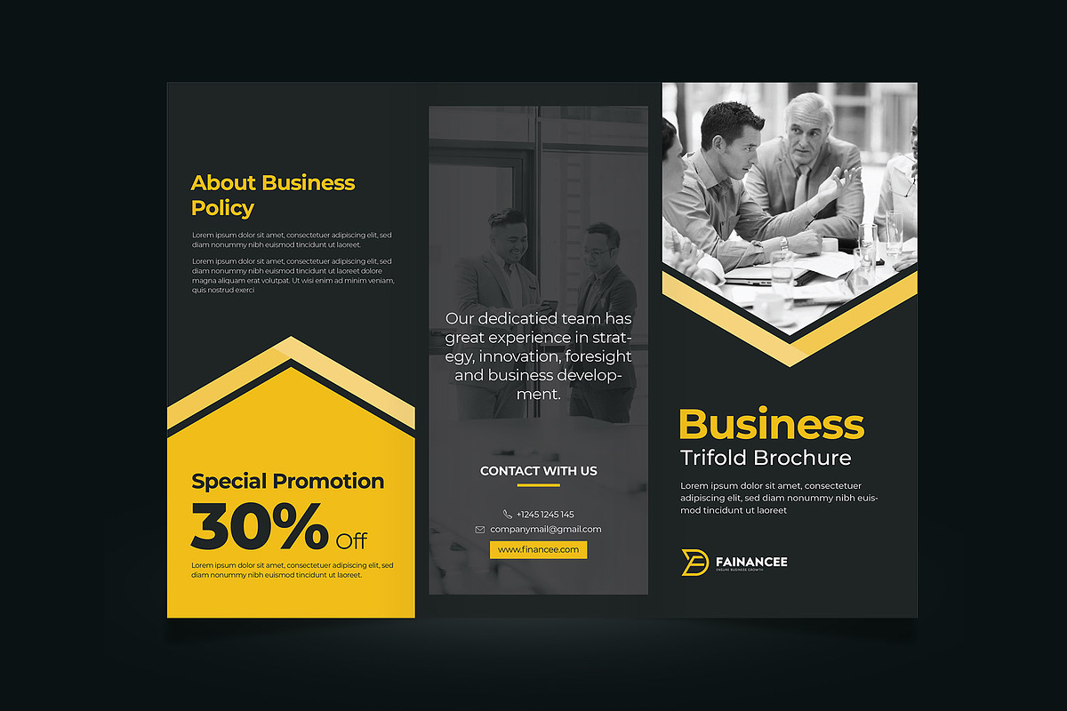 Creative Trifold Brochure, a Brochure Template by astutedesign11 (Photo 4 of 5)